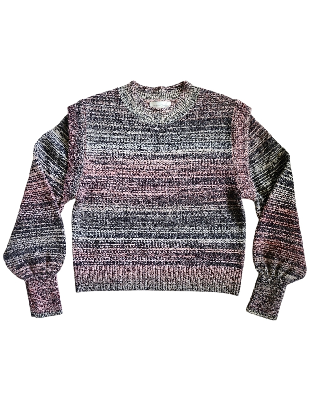 Treasure & Bond Marled Knit Sweater XS | Crewneck Balloon Sleeve
